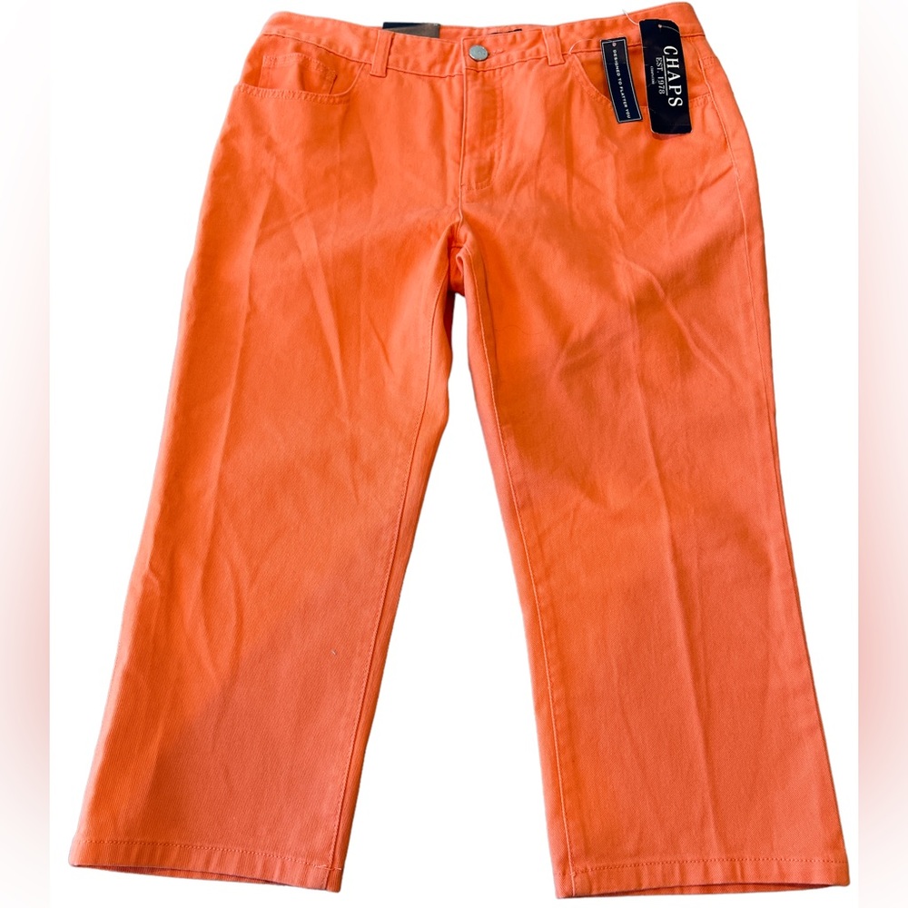 Chaps Womens Cropped Pant, NWT, Size-12, Chaps Pants, Womens Capri Pants